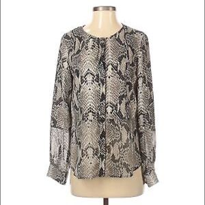 Ro & De Women Gray Long Sleeve Blouse S